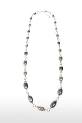 Etienne Aigner Place Vendome 32" Triple Color Multi Size Stone Necklace