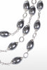 Image of Etienne Aigner Place Vendome 18" Silver Color Stone Triple Strand Necklace