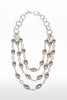 Image of Etienne Aigner Place Vendome 18" Shell Color Stone Triple Strand Necklace