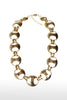 Image of Etienne Aigner Chelsea Gold 18" Bridle Stamped metal Collar