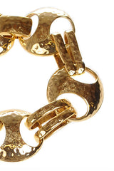 Etienne Aigner Chelsea Gold Bridle Stamped Metal